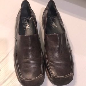 Rieker Antistress Slip-On Brown Leather Suede slip-on Women’s Shoe size 11 EUC